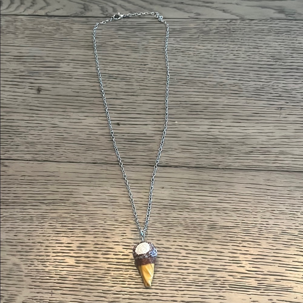 Ice Cream Cone Pendant Necklace